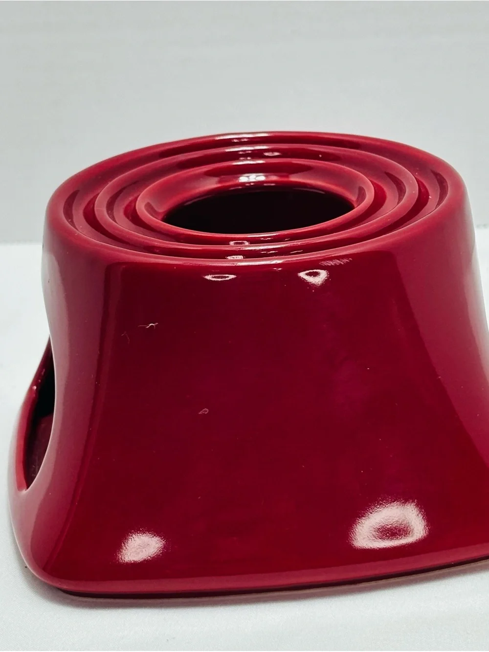 Deep Red Ceramic Wax Melt Warmer Base- Home Accents